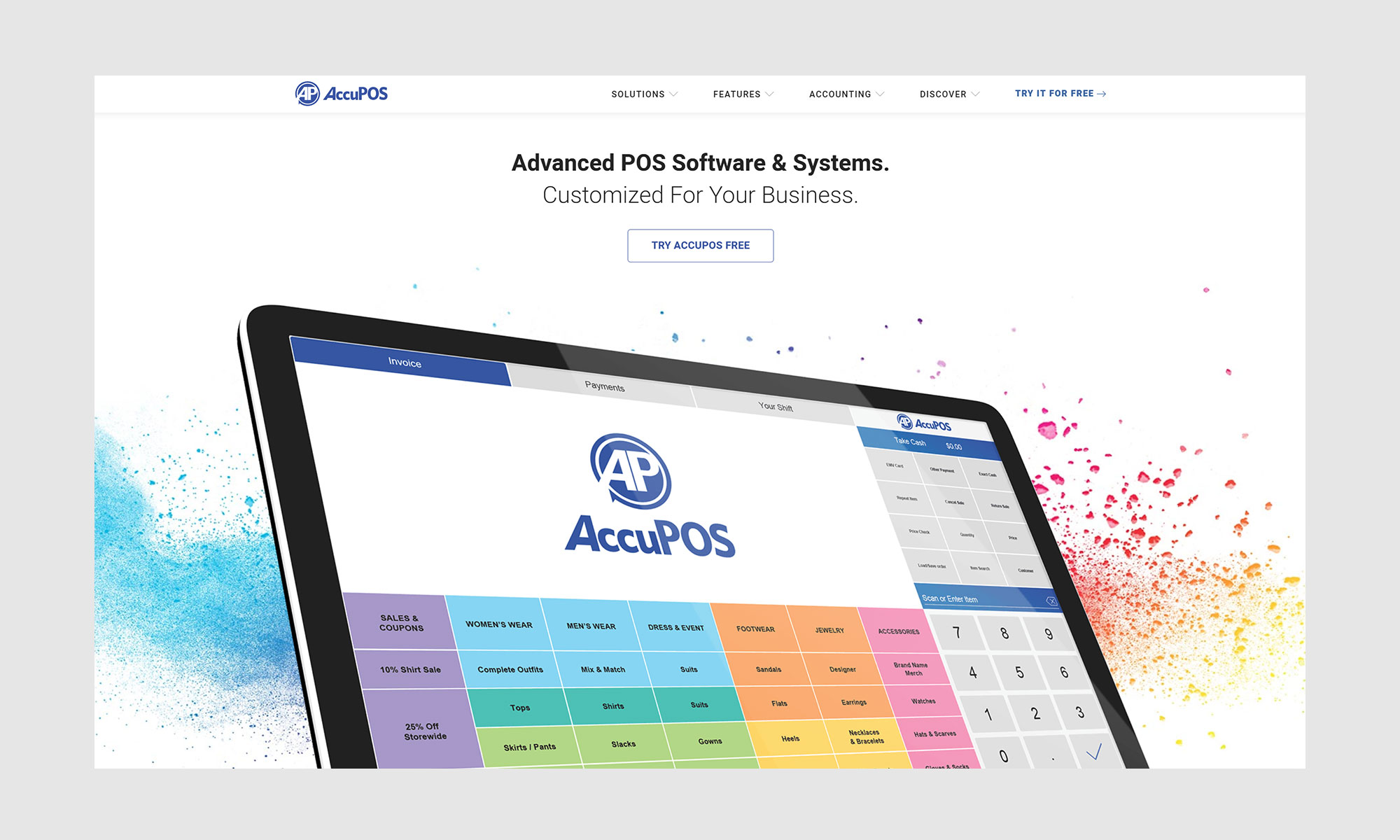 AccuPOS homepage design by CHIMENTO Agency