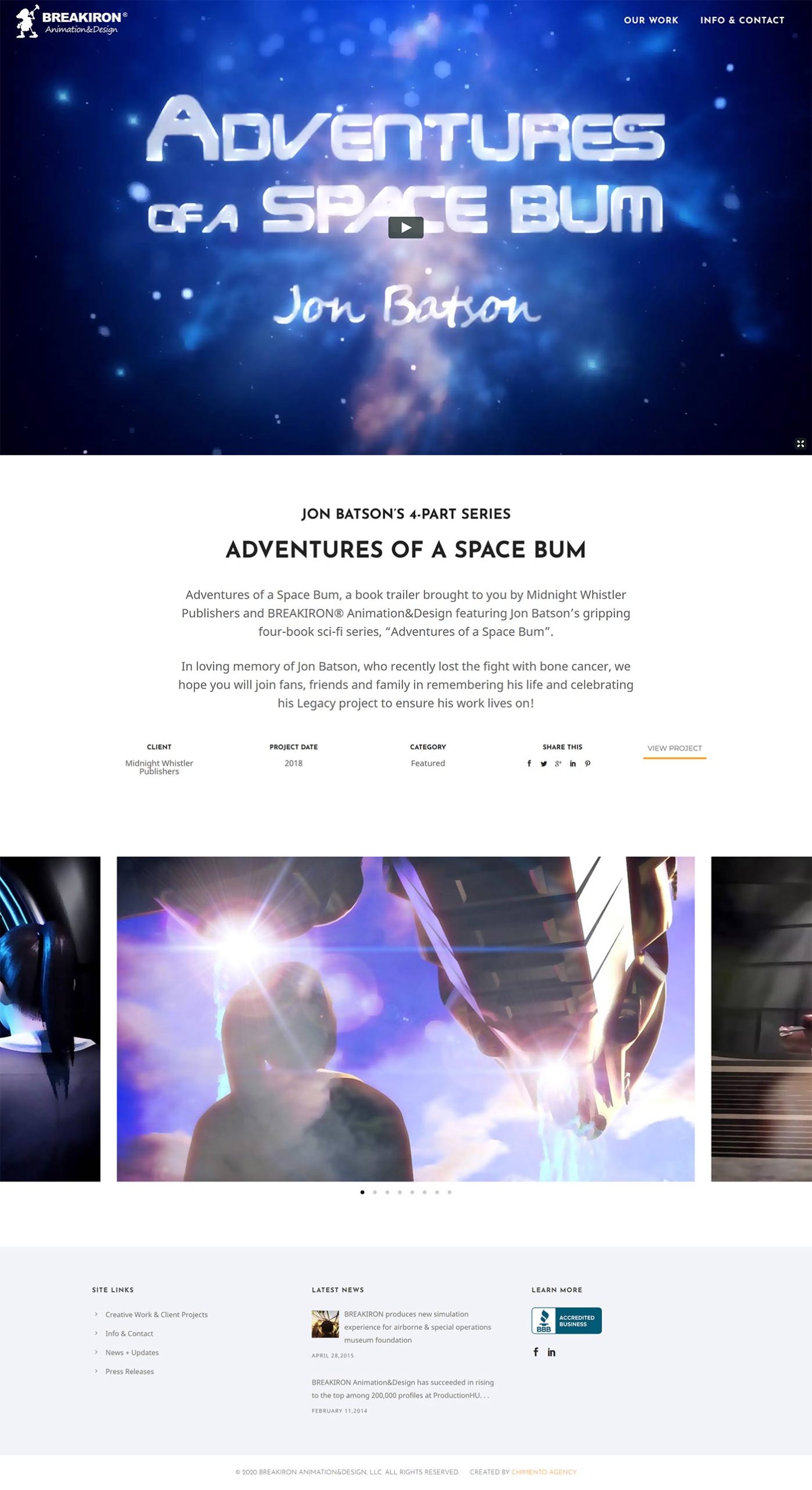 BREAKIRON portolio page design