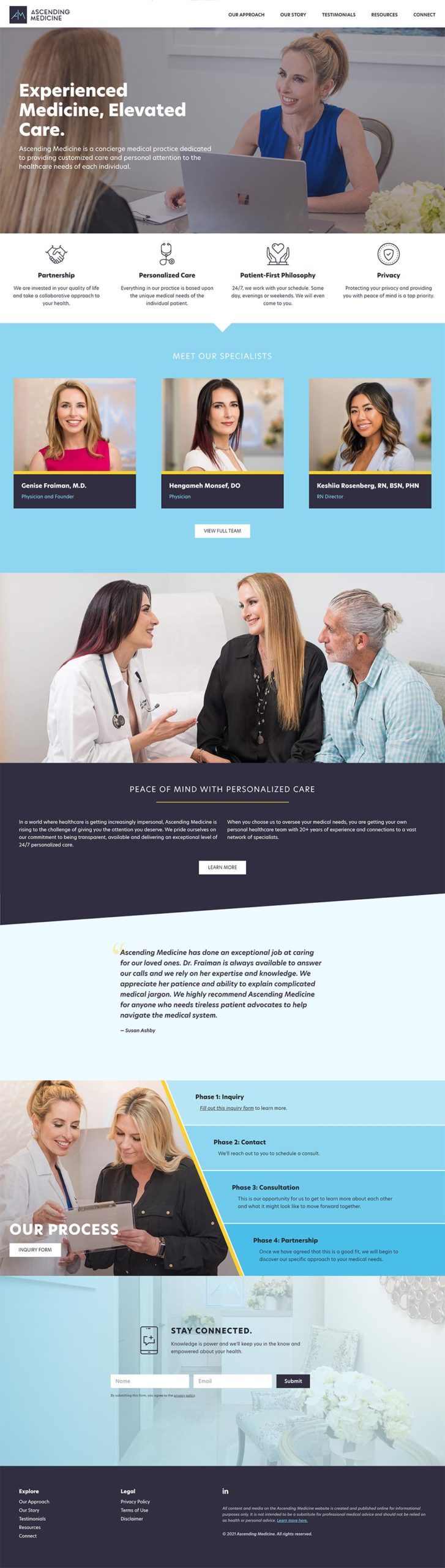 Ascending Medicine website homepage