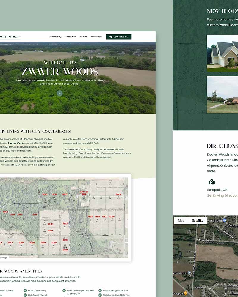 New development community Zwayer Woods in Lithopolis, OH