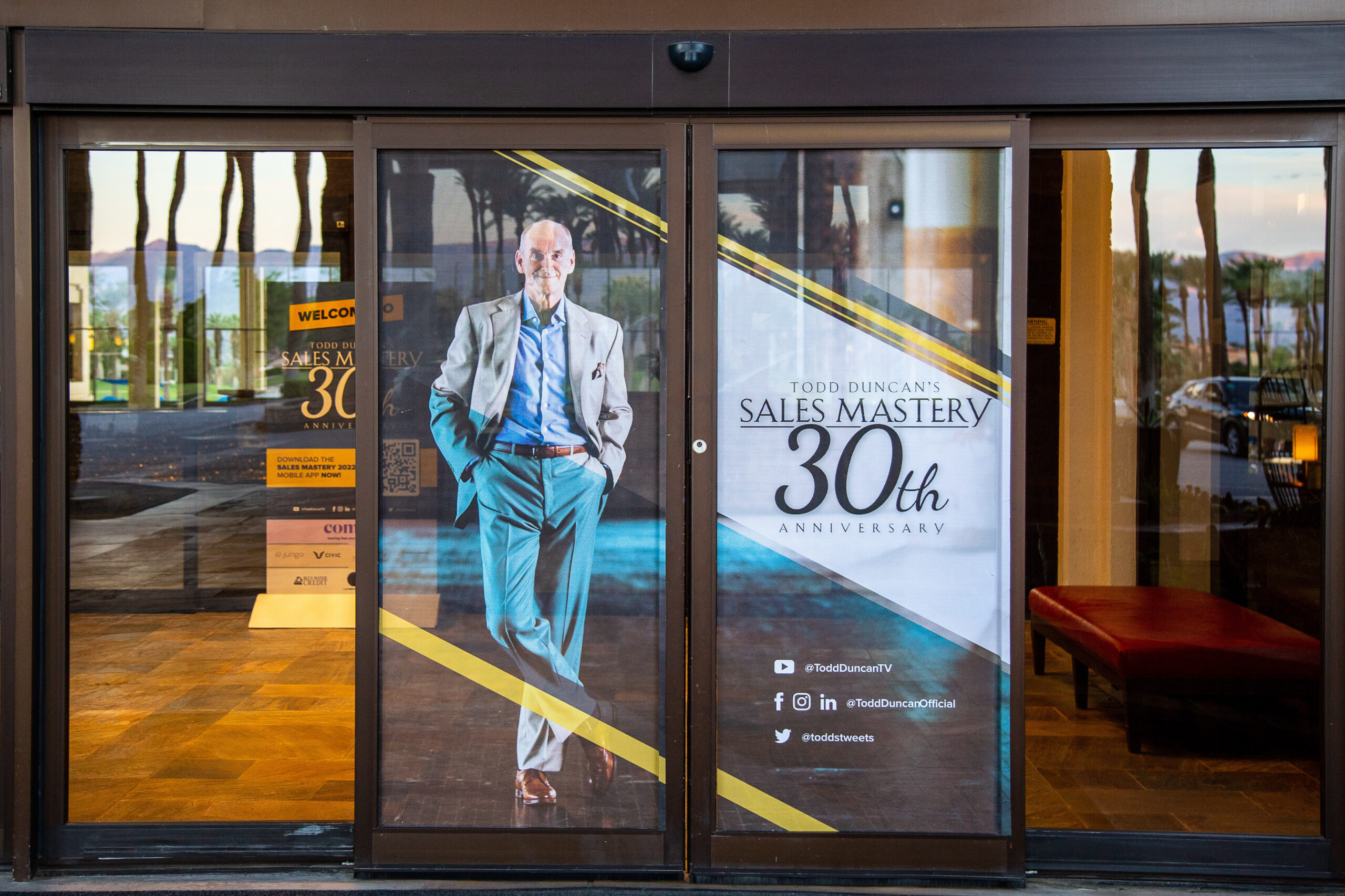 Todd Duncan's Sales Mastery 30th Anniversary 2022 entrance doors