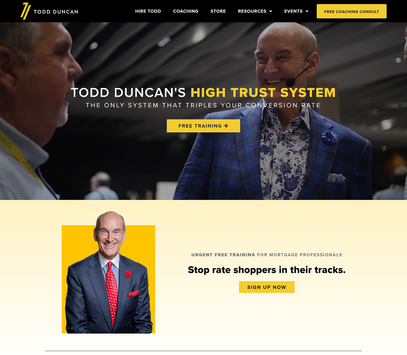 ToddDuncan.com homepage screenshot #1