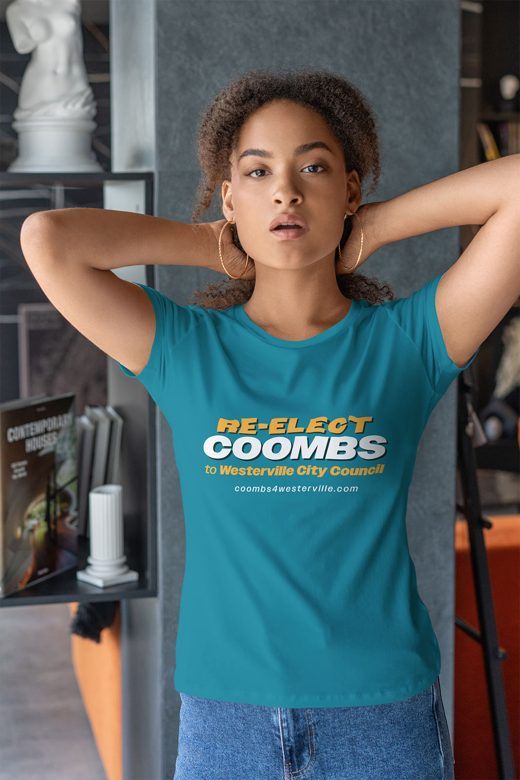 Re-Elect Coombs campaign shirt design